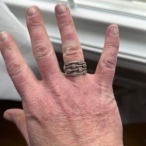 David yurman ring.  Diamond and silver.  Size 7